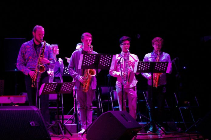 UofL Jazz students performing in Ecuador