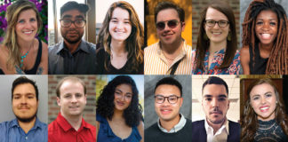 The 2019 student Fulbright awardees are (top row): Chelsea Flint, Alexander Kaliannan, Elizabeth Schaaf, Seth Drake, Miranda Hale, Noela Botaka. Second row: Samir Kusmic, Eric Hahnert, Natasha Mundkur, Ben Anderson, Ethan Libby Pelletier, Macey Mayes.