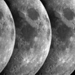 Triptych of the moon, courtesy of NASA