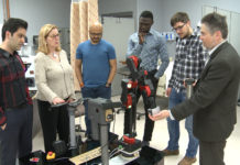 The Adaptive Robotic Nursing Assistant, developed by UofL's robotics team. The team participated in UofL's I-Corps site program.