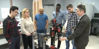 The Adaptive Robotic Nursing Assistant, developed by UofL's robotics team. The team participated in UofL's I-Corps site program.