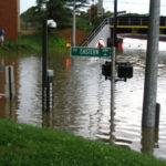 Eastern Parkway under water during the Aug. 4, 2009 flood.