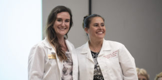 DNP student and nursing faculty Sara Robertson, DNP, APRN, FNP-C at the 2018 White Coat Ceremony