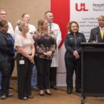 Christopher 2X Game Changers and gunshot wound survivors presented awards to the trauma teams at UofL Hospital September 5