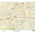 Map of neighborhoods involved in Green Heart Project