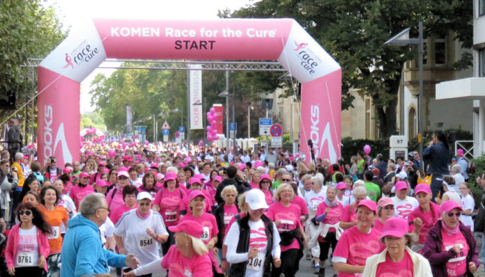 The 2019 Komen Louisville Race for the Cure is October 12, 8:40-10:50 a.m. and will affect roads on the Belknap Campus.