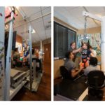 The old treadmill system, left. The new, specially designed treadmill system, right.