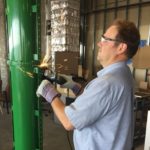 Tommy Roussel, Ph.D., working on a recently commercialized invention
