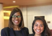 Rachel Safeek, right, with Patrice Harris, M.D., M.A., president of the American Medical Association