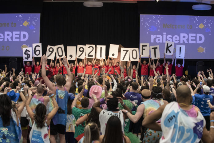 This year's RaiseRed Dance Marathon, held in pre-COVID-19 pandemic February, earned two top honors in awards from Raise Some L, the University of Louisville's annual day of giving.