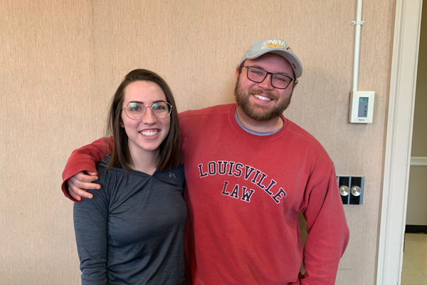 Suzy Marino and Brian Fields, UofL law students who connected through their bone marrow donations.