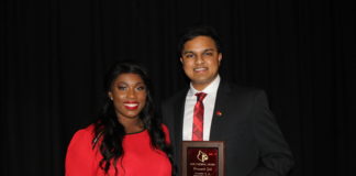 UofL seniors Kendra Ford and Praneeth Goli are this year's Cardinal Awards winners.