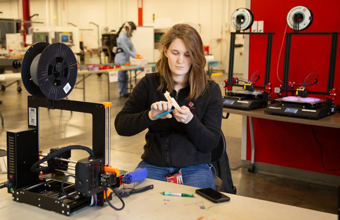 A team of Speed students are printing 3-D face shields for health care workers, to help with the shortage due to COVID-19.