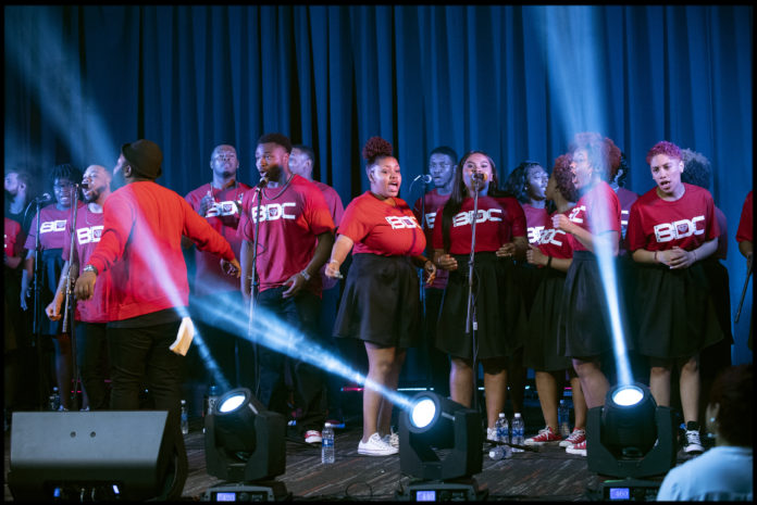 BDC5852 UofL's Black Diamond Choir marks its 50th anniversary this year and has postponed its concert celebration to the fall.