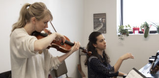 Molly Carr and Anna Petrova play at UofL's School of Music