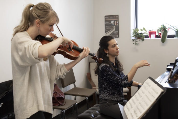 Molly Carr and Anna Petrova play at UofL's School of Music