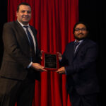 Shah Tarun (right) spent his Speed School co-op working with Dr. Jaimin Trivedi at the UofL School of Medicine, on a couple of projects to protect healthcare workers against COVID-19.