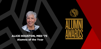 Alice Houston, the 2020 Alumna of the Year, earned her Master of Education from UofL in 1975.