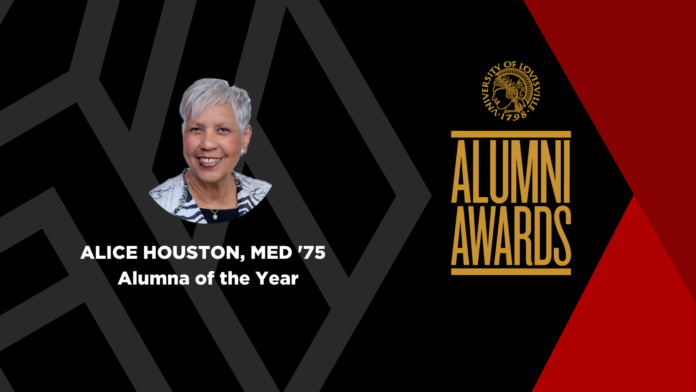 Alice Houston, the 2020 Alumna of the Year, earned her Master of Education from UofL in 1975.