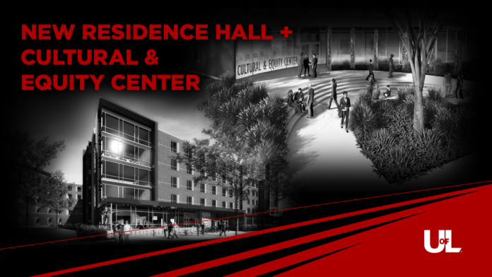 Rendering artwork for new University of Louisville residence hall and Cultural & Diversity Center