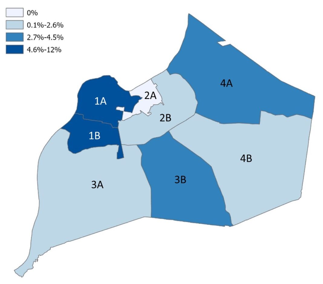 Prevalence of antibody positivity for SARS-CoV-2 in Jefferson County, Sept. 2020.