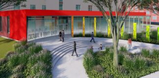 A rendering of the new Cultural and Equity Center