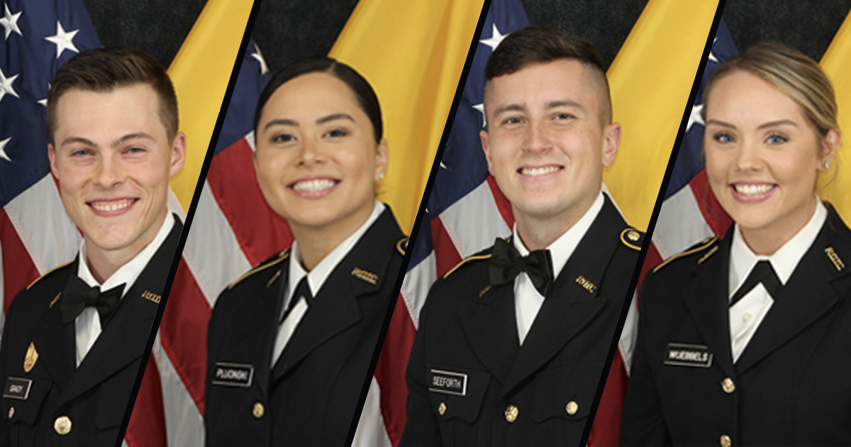 Four Cardinal Battalion Army ROTC cadets are among the Fall 2020 University of Louisville graduates participating in this year’s virtual commencement.