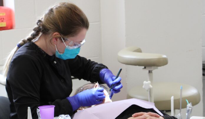Dental assistant student at WKCTC.