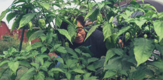 LeTicia Marshall in her garden