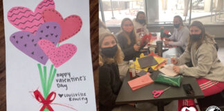 More than 220 UofL student-athletes from 10 different teams participated in a form of service for Valentine's Day