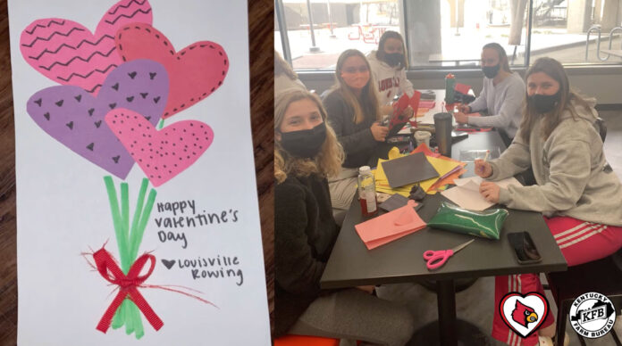 More than 220 UofL student-athletes from 10 different teams participated in a form of service for Valentine's Day