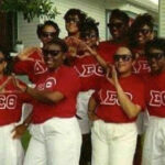 Photo of Delta Sigma Theta Sorority sisters circa 1990.