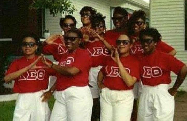 Photo of Delta Sigma Theta Sorority sisters circa 1990.
