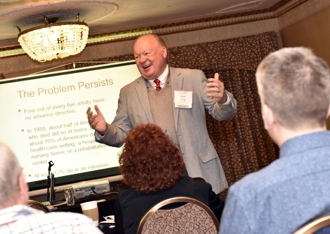 Presenter Stan Craig at the 2019 Optimal Aging Conference