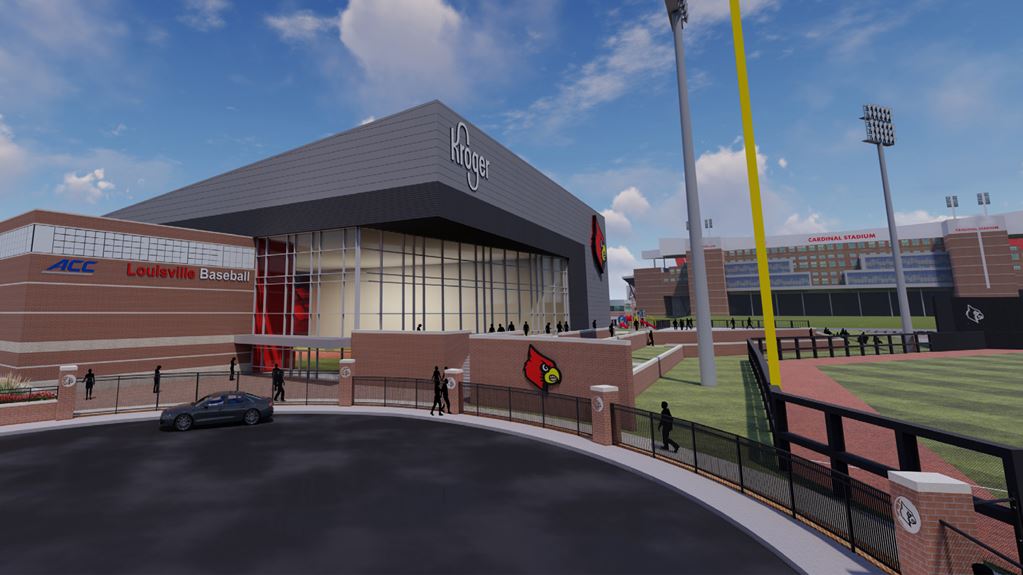 Kroger has provided a $3 million gift toward the construction of an indoor baseball practice facility adjoining Jim Patterson Stadium.