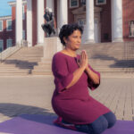 woman doing yoga