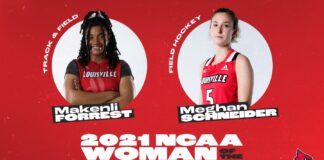 The University of Louisville's Makenli Forrest and Meghan Schneider have been selected as nominees for the 2021 NCAA Woman of the Year Award.