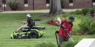 Over the last decade, Physical Plant has reduced the university's carbon footprint by replacing its fleet of gasoline-powered equipment with carbon neutral alternatives fueled by batteries and propane.
