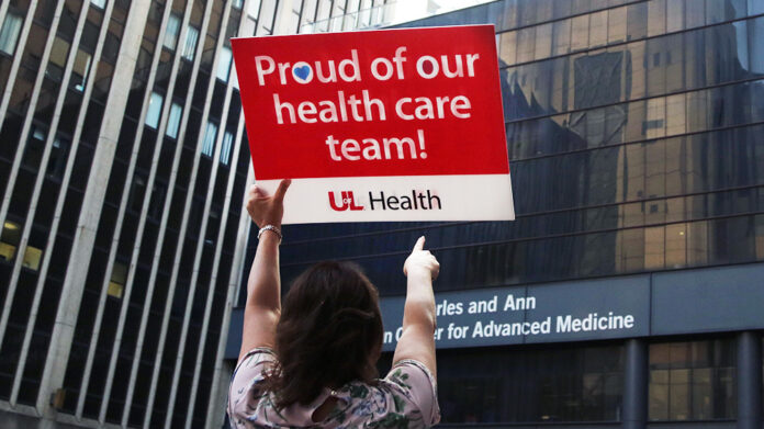 prouf of our health care team sign UofL Health Care team