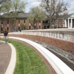 Students walking on campus.