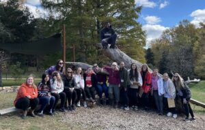 Elementary education students explored the Playcosystem at Bernheim Forest as part of a science methods class