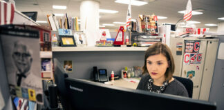 UofL student Amber Kleitz at her internship at KFC.