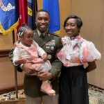 Sgt. First Class Courtland Leamon, center, is a December 2021 graduate of the University of Louisville, where he earned his master of arts degree in higher education. Pictured with Courtland are his daughter, Cereniti, and his wife, Krystle.