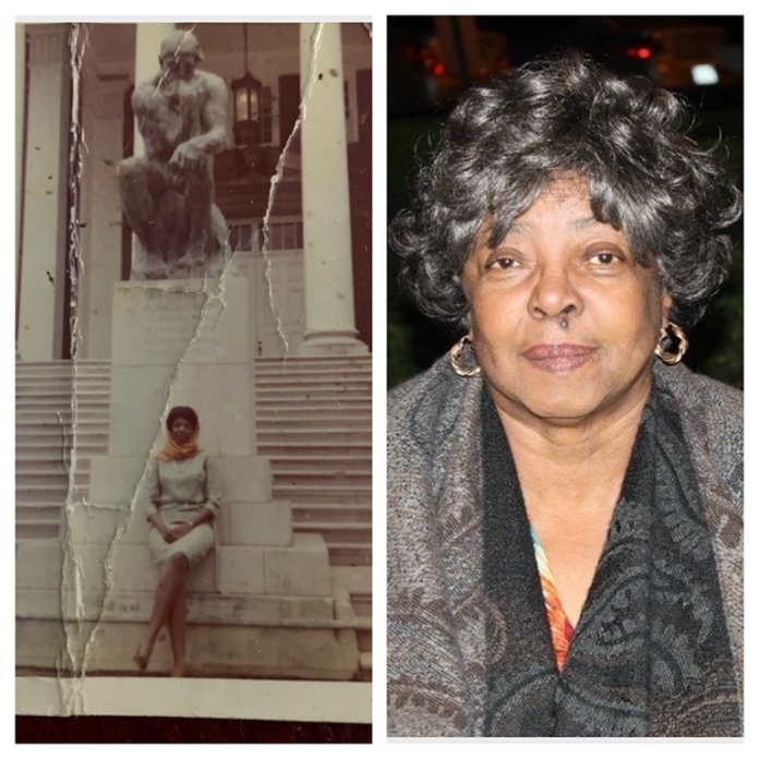 Gwendol Fay Brown McCaskill, as a UofL student in the 1960s (left) and as an adult prior to her death in 2016.