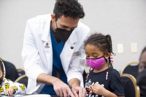 UofL Medical student Kartik Garg with one of the Future Healers Ambassadors