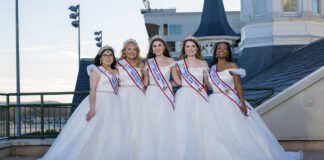 UofL students Nancy Ngo (far left) and Jimi Porter (far right) have been named to the 2022 Kentucky Derby Festival Royal Court.