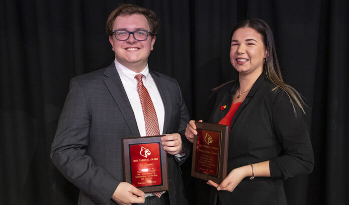 Amalia Gamez Guerra and Eli Cooper have been named the 2022 Cardinal Award winners for their service on and off campus.