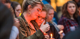 Candlelight vigil at a previous Take Back the Night event