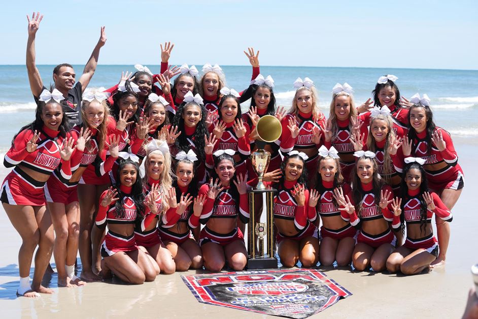 UofL's All-Girl Cheerleading Squad won its eighth consecutive NDA/NCA Collegiate Championship last week.