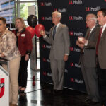 Leaders from UofL and UofL Health celebrated the 40th anniversary of the opening of the Brown Cancer Center